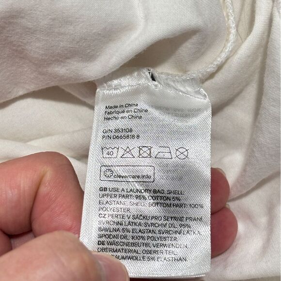 H&M | White Long Sleeve One Piece Tulle Sparkly Infant Baby Girls Dress 4-6M - Picture 13 of 14